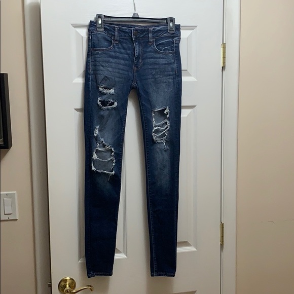 American Eagle Super Stretch Ripped Skinny Jeans - Picture 3 of 4